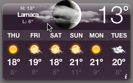 Larnaca weather widget